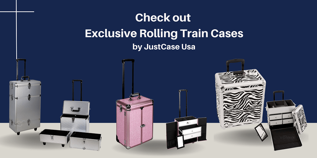rolling train cases by JustCase USA