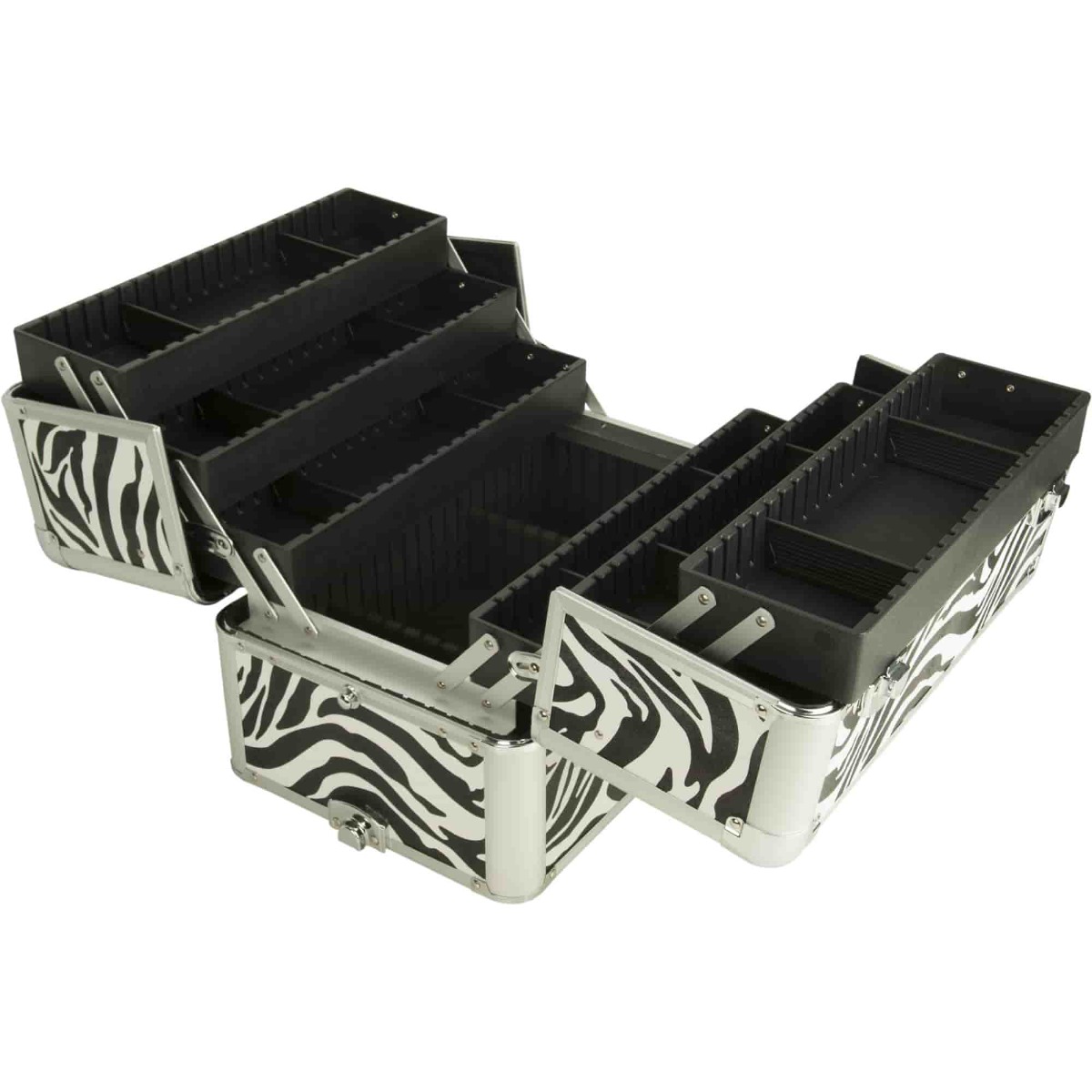 makeup case zebra textured