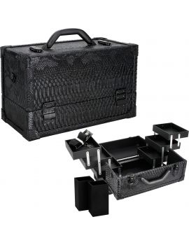 textured black color makeup case